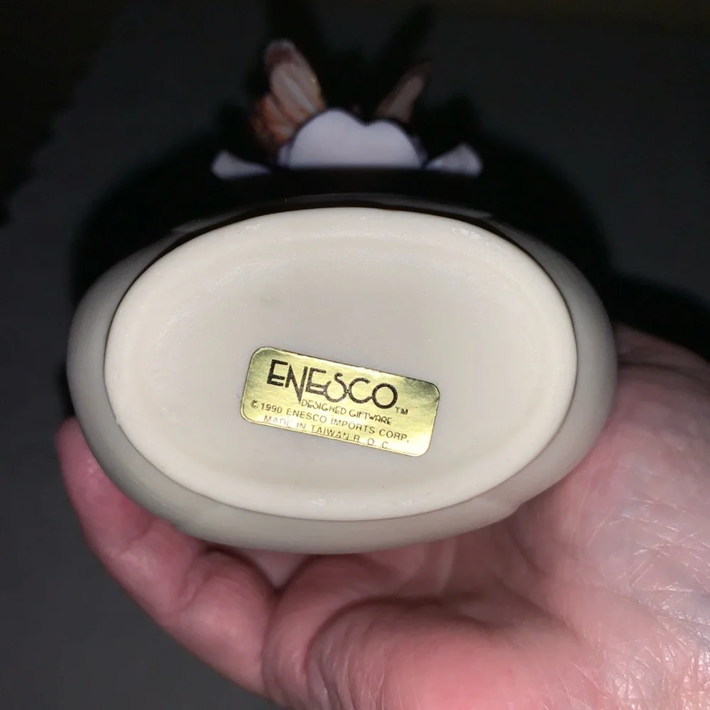 EUC 3-D Butterfly Bud Vase: Enesco Artisan-Crafted Ceramic Mini-Vase, Vintage